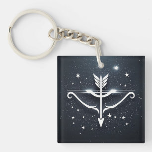 Mystical Sagittarius Zodiac Symbol Key Ring