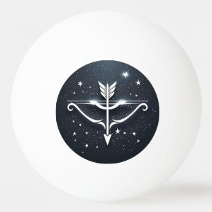 Mystical Sagittarius Zodiac Symbol Ping Pong Ball