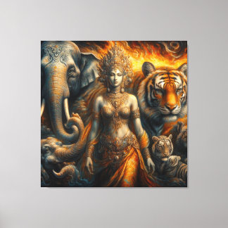 Mystical scene of spiritual canvas print
