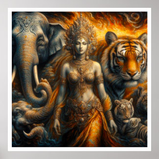 Mystical scene of spiritual poster