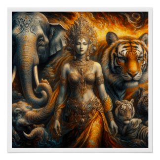 Mystical scene of spiritual poster