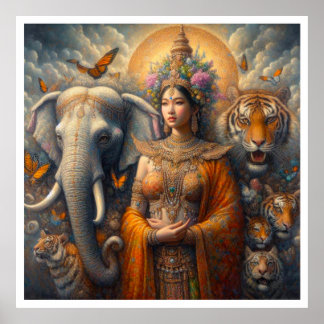 Mystical scene of spiritual poster