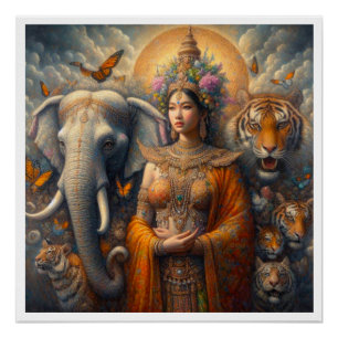 Mystical scene of spiritual poster