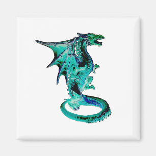 Mystical Sea Blue Dragon Mythical Fantasy Creature Magnet