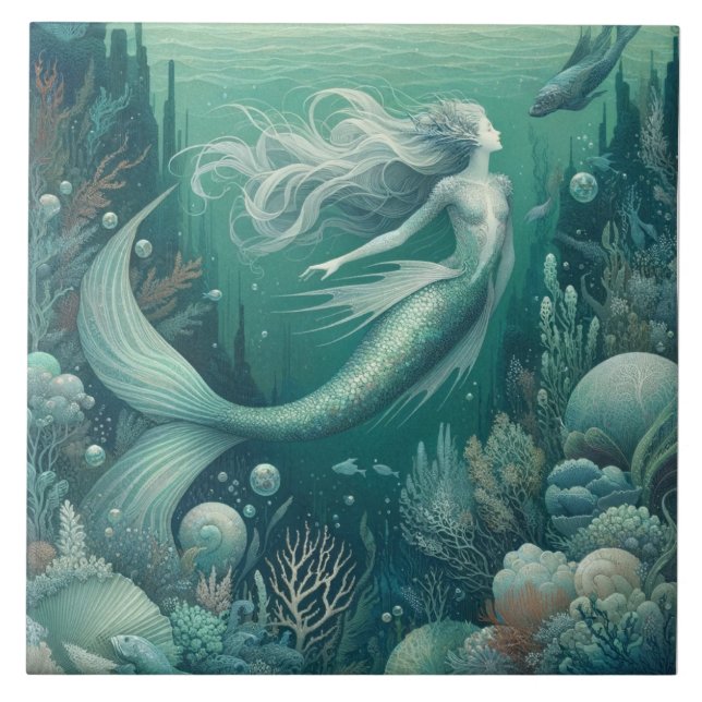 Mystical Sea Nymph Tile (Front)