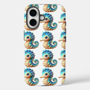 Mystical Seahorse in Ocean Bliss iPhone 16 Case