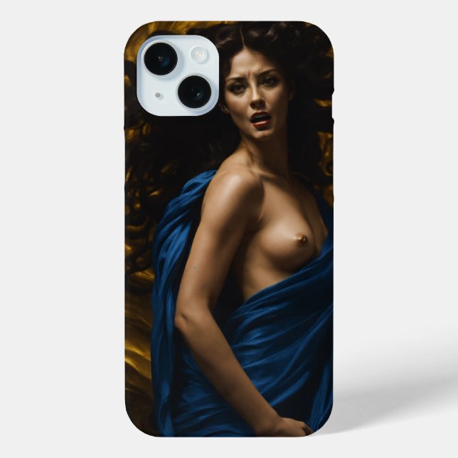 Mystical Serenity: Caravaggio's Medusa iPhone 15 Case-Mate iPhone Case (Back)