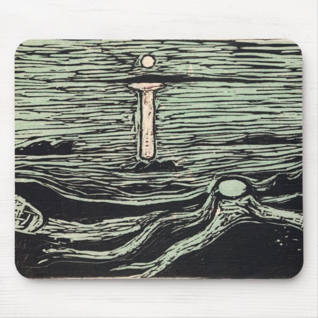 Mystical Shore (1897) by Edvard Munch Mouse Mat (Front)