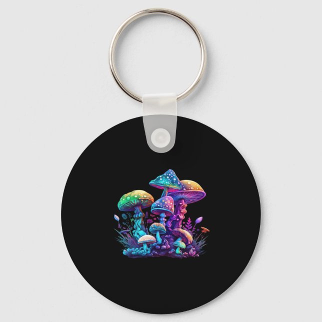 Mystical Shroom - Whimsigoth And Witchcore Wonderl Key Ring (Front)