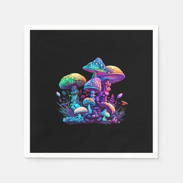 Mystical Shroom - Whimsigoth And Witchcore Wonderl Napkin (Front)