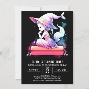 Mystical Simple Wizard Birthday Invitation