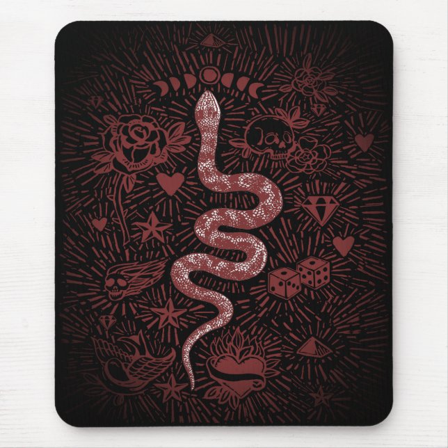 Mystical Snake Vintage Mousepad (Front)