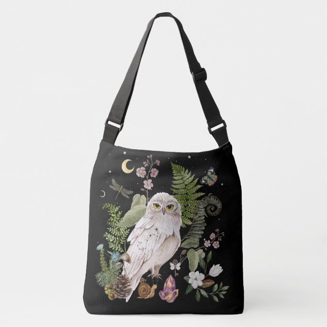 Mystical Snowy Owl Tote Bag for Nature Lovers gift (Front)