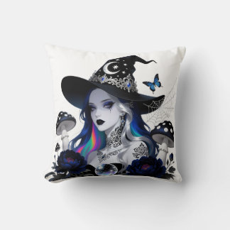 Mystical Sorceress Gothic Fantasy Art Print Cushion