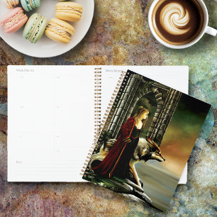 Mystical Sorceress Wolf Guardian Stone Portal Planner