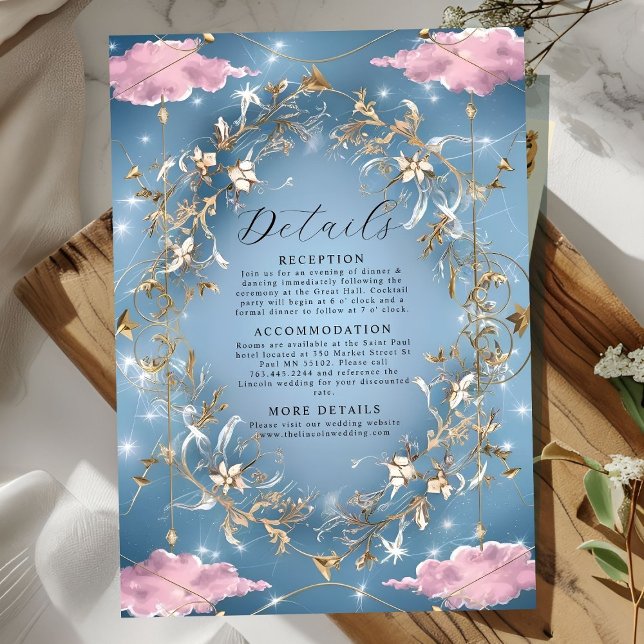 Mystical Sparkly sky Wedding Enclosure Card (Creator Uploaded)