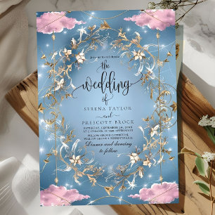 Mystical Sparkly sky Wedding Invitation