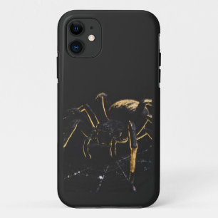 Mystical Spider Phone Case Black and Gold