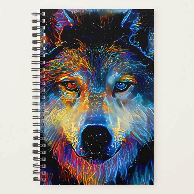 Mystical Spirit Wolf Planner (Front)