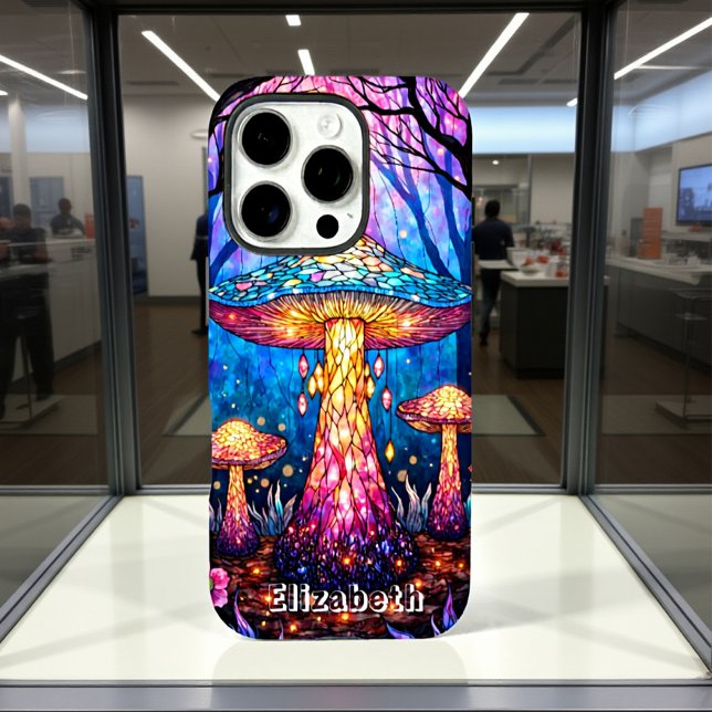 Mystical Stained Glass Mushroom Forest Case-Mate iPhone Case (Creator Uploaded)