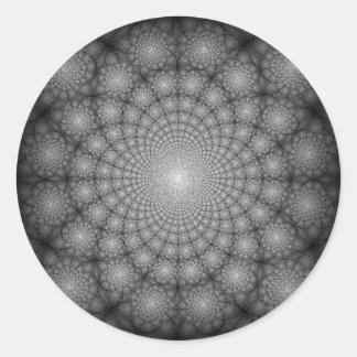 Mystical Starry Night Floral Garden Circles Classic Round Sticker