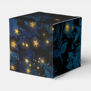 Mystical Stars Floral Damask Favour Box