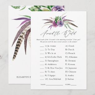 Mystical Succulents Bridal Shower Game Invitation