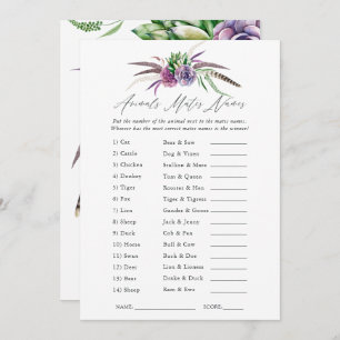 Mystical Succulents Bridal Shower Game Invitation