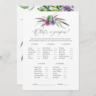 Mystical Succulents Bridal Shower Game Invitation