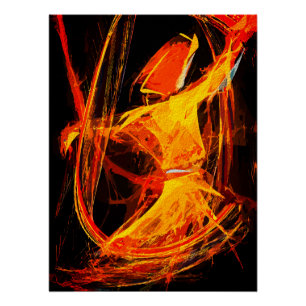 Mystical Sufi Whirling Dervish – Abstract Art Poster