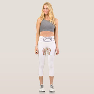 Mystical Sun and Third Eye Abstract Yoga Leggings
