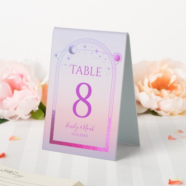 Mystical Sunset Pink Sun Moon Stars Wedding (In SItu (Wedding))