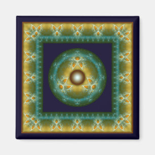 Mystical symbolic colourful ornament magnet