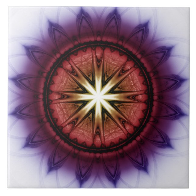 Mystical symbolic fractal pattern tile (Front)
