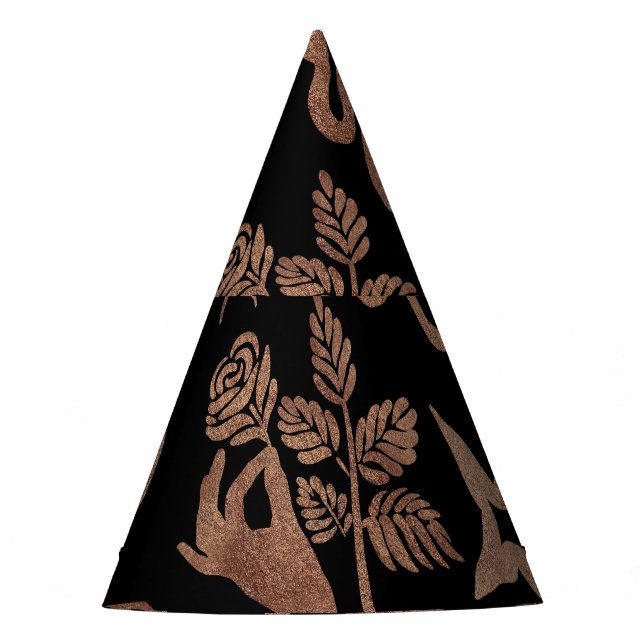 Mystical symbols: snake, sun, moon. party hat (Front)