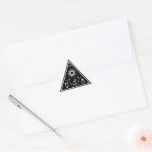 Mystical symbols triangle sticker