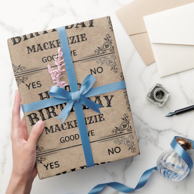 Mystical Talking Spirit Board Custom Name Wrapping Paper (Gifting)