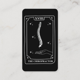 Mystical Tarot Card Black and White Chiropractor