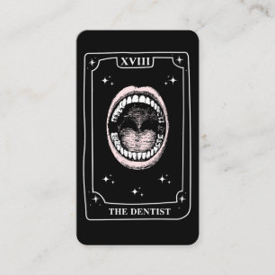 Mystical Tarot Card Black and White Dentist