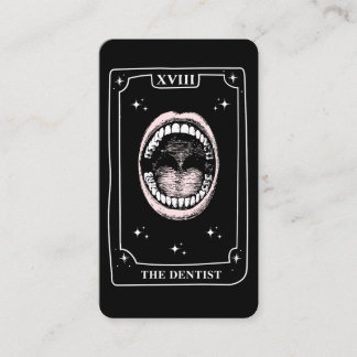 Mystical Tarot Card Black and White Dentist