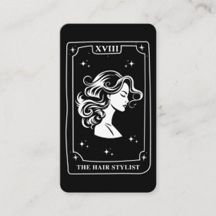 Mystical Tarot Card Black and White Hair Stylist 