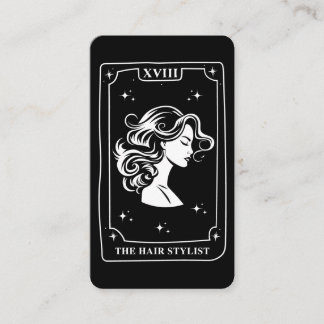 Mystical Tarot Card Black and White Hair Stylist 