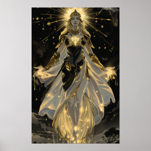 Mystical Tarot Card Design - Illustrated Art Poste Poster