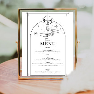 Mystical Tarot Card Menu Sign