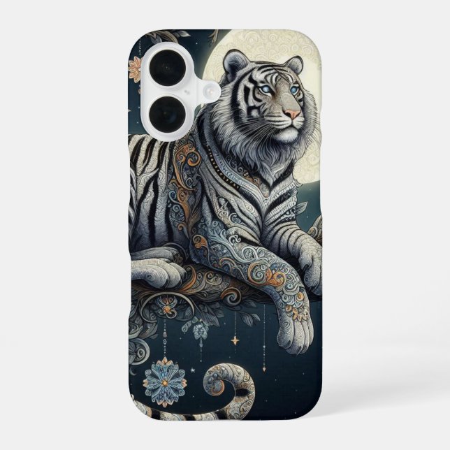 Mystical Tiger  iPhone 16 Case (Back)