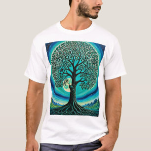 Mystical Tree of Life Moonlit T-Shirt