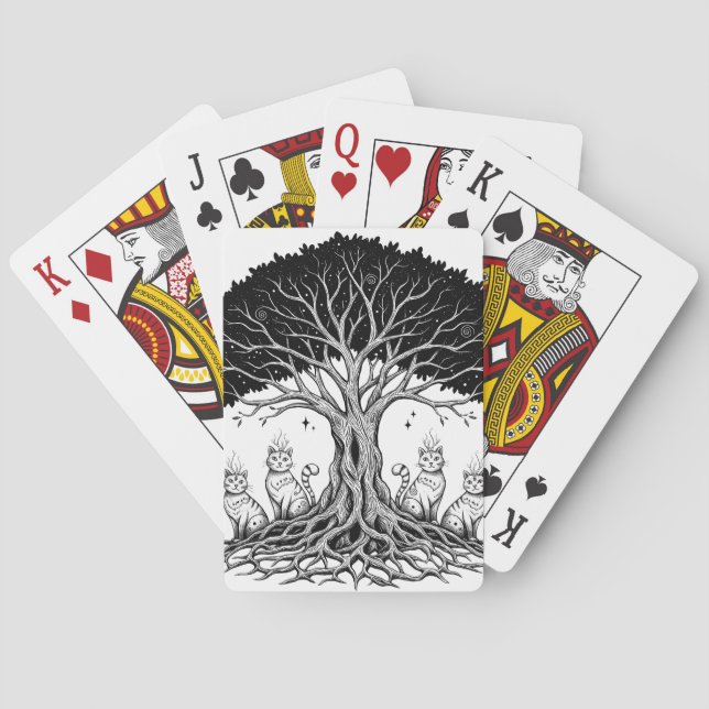 mystical tree of life  playing cards (Back)