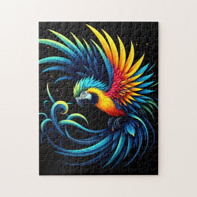 Mystical Tropical Parrot Jigsaw Puzzle (Vertical)