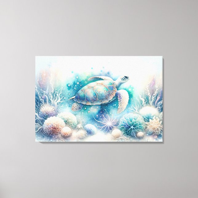 Mystical Underwater Sea Turtle Print (Front)
