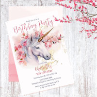 Mystical Unicorn Floral Girl 3rd Birthday Party